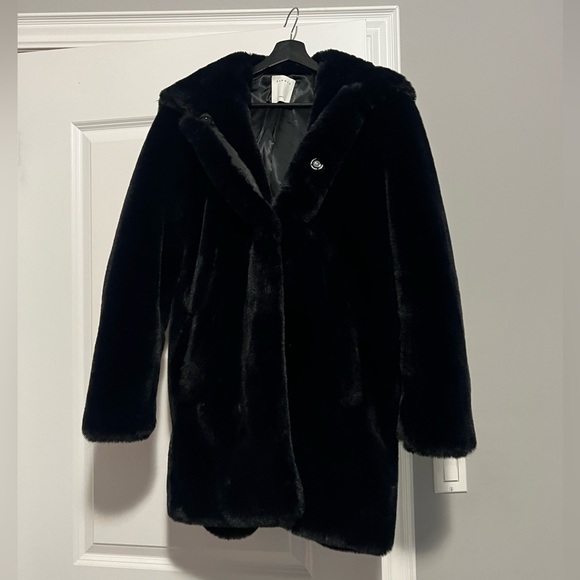 Sandro Faux Fur Coat - Picture 4 of 8